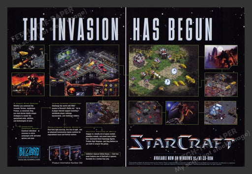 1998 Star Craft Video Game Print Advertisement (2 Pages)