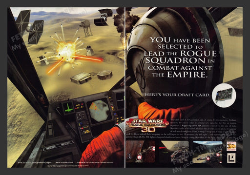 1998 Star Wars: Rogue Squadron 3D Video Game Print Advertisement (2pgs) Fetch the Paper!