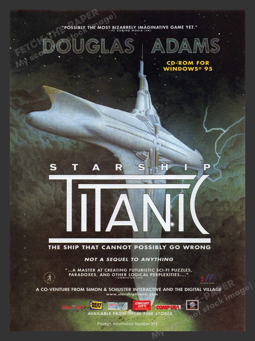 1998 Starship Titanic Video Game Print Advertisement