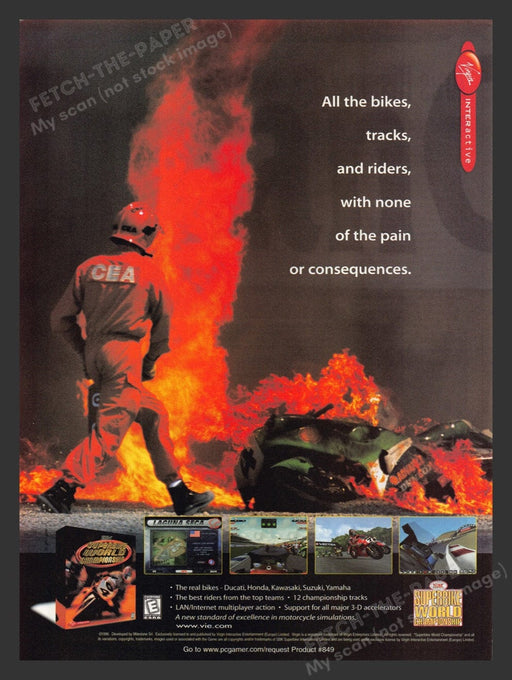 1998 Superbike World Championship Video Game Print Advertisement
