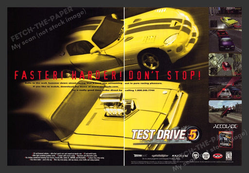 1998 Test Drive 5 Video Game Print Advertisement (2 Pages)