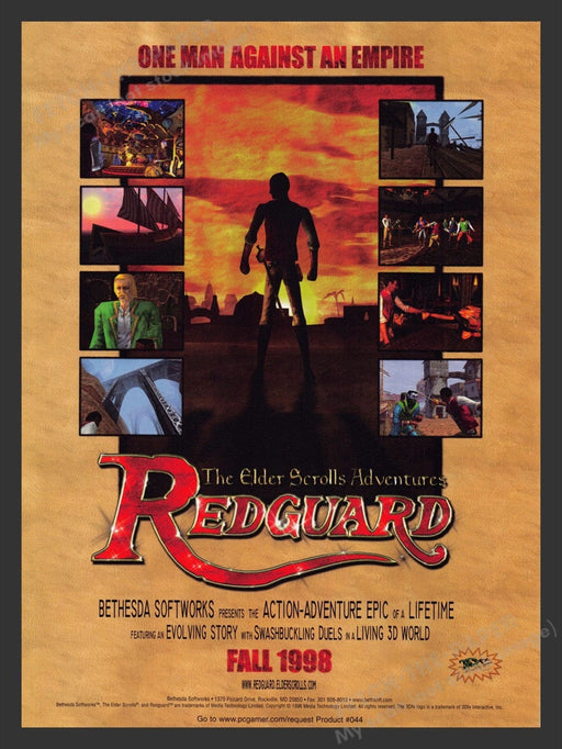 1998 The Elder Scrolls Adventures: Redguard Video Game Print Advertisement