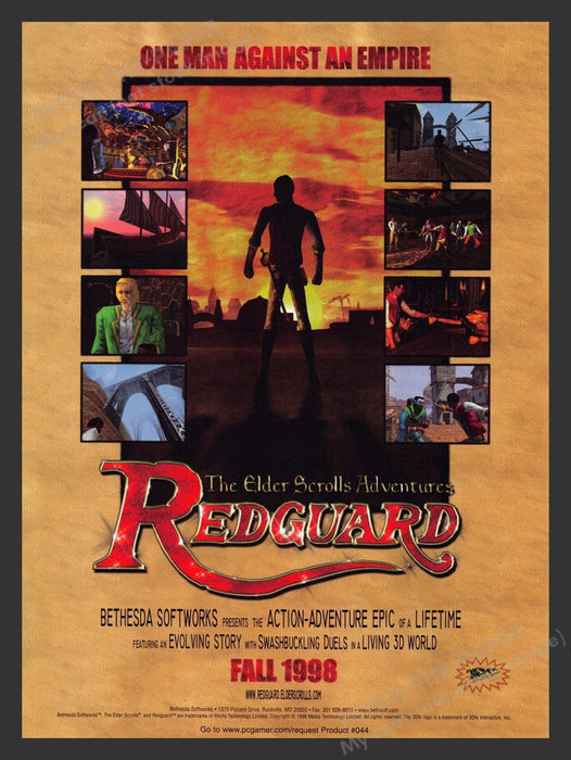 1998 The Elder Scrolls Adventures: Redguard Video Game Print Advertisement