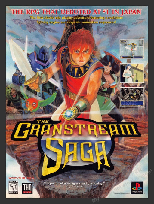 1998 The Granstream Saga Video Game Print Advertisement
