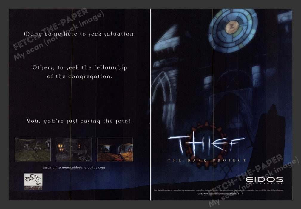 1998 Thief: The Dark Project Video Game Print Advertisement (2 Pages)