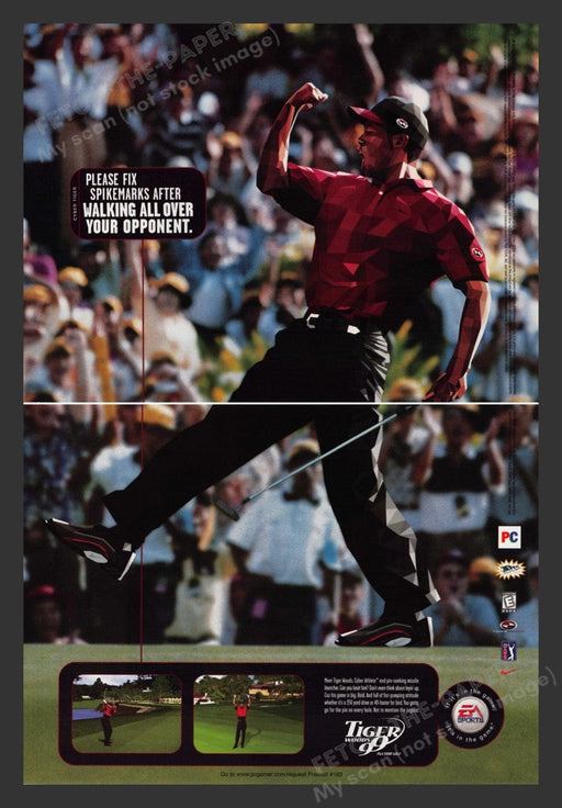 1998 Tiger Woods 99 Video Game Print Advertisement (2 Pages)