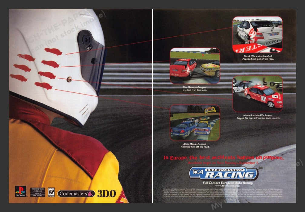1998 Toca Championship Racing Video Game Print Advertisement (2 Pages)