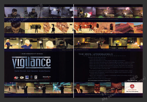 1998 Vigilance Video Game Print Advertisement (2 Pages)