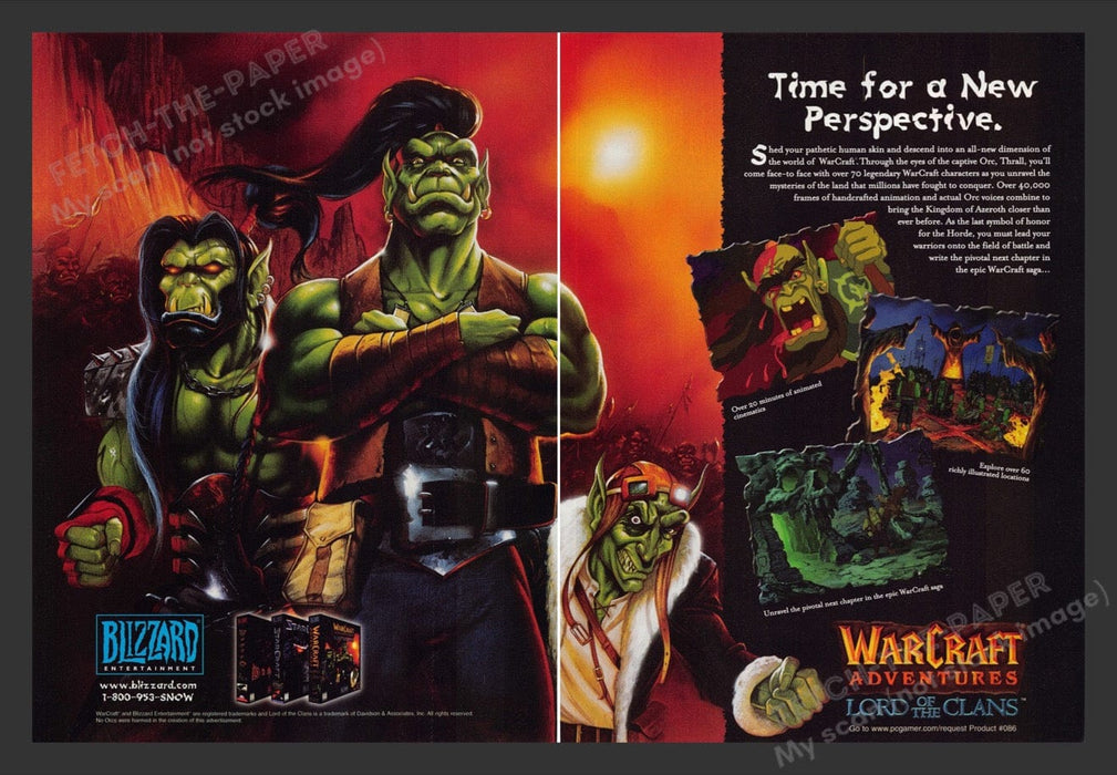 1998 WarCraft Adventures: Lord of the Clans Video Game Print Advertisement