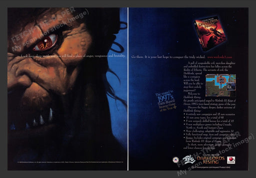1998 Warlords III: Darklords Rising Video Game Print Advertisement (2 Pages)