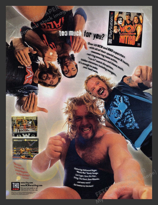 1998 WCW Nitro Video Game Print Advertisement