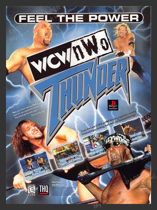 1998 WCW NWO Thunder Wrestling Hulk Hogan Video Game Print Advertisement