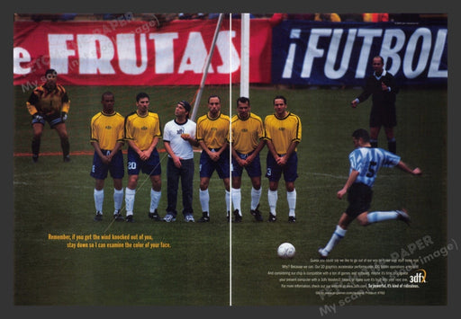 1999 3dfx Soccer Game Video Game Print Advertisement (2 pgs)