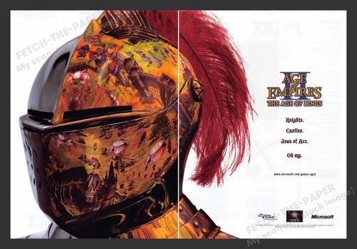 1999 Age of Empires II: The Age of Kings Video Game Print Advertisement (2 Pgs)