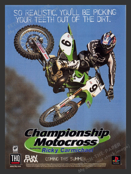 1999 Championship Motocross Ricky Carmichael Video Game Print Advertisement