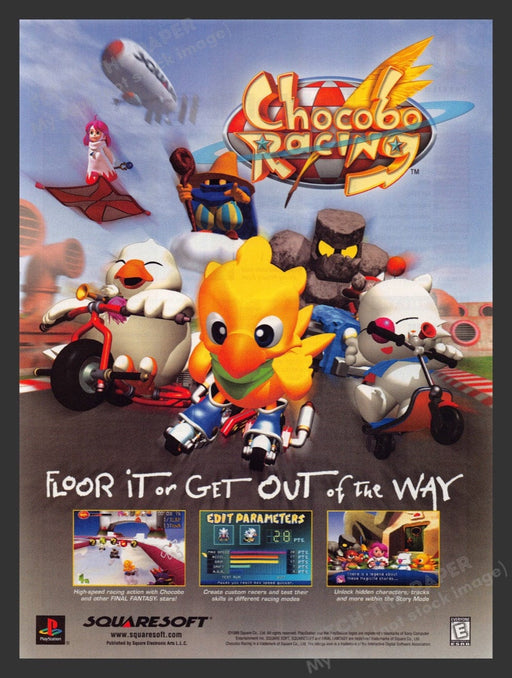 1999 Chocobo Racing Video Game Print Advertisement