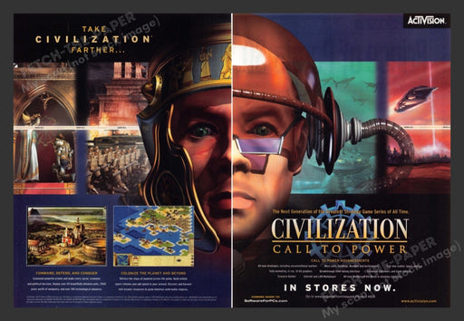 1999 Civilization: Call to Power Video Game Print Advertisement (2 pgs)