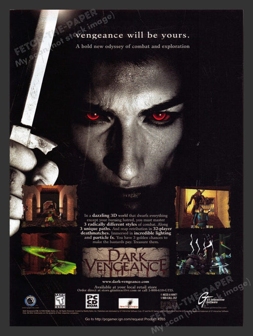 1999 Dark Vengeance "...will be yours" Video Game Print Advertisement