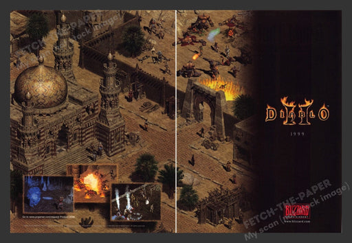 1999 Diablo II Video Game Print Advertisement (2 pgs)