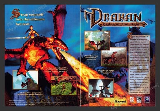 1999 Drakan: Order of the Flame Video Game Print Advertisement (2 pgs)
