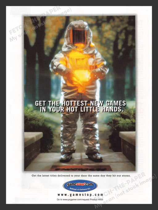 1999 Game Stop "Hot new games in your HOT hands" Video Game Print Advertisement