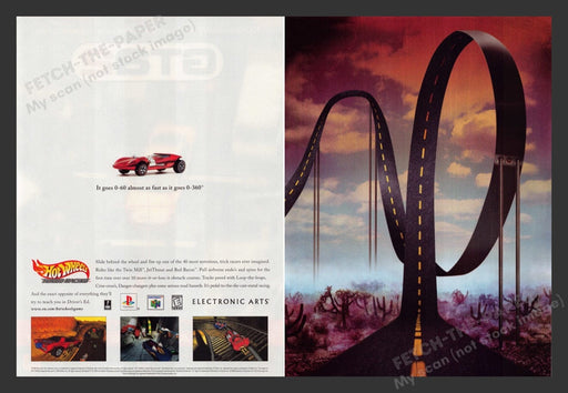 1999 Hot Wheels Video Game Print Advertisement (2 Pages)