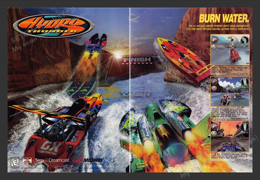 1999 Hydro Thunder Video Game Print Advertisement (2 Pages)