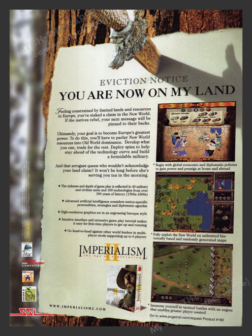 1999 Imperialism II: The Age of Exploration Video Game Print Advertisement