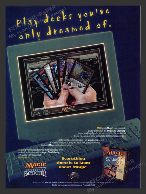 1999 Magic the Gathering Encyclopedia Video Game Print Advertisement