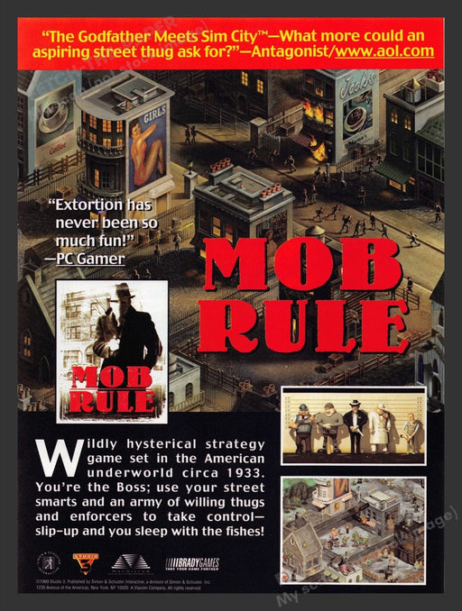 1999 Mob Rule Video Game Print Advertisement