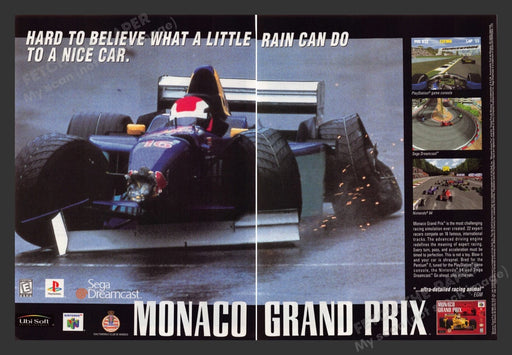 1999 Monaco Grand Prix Video Game Print Advertisement (2 Pages)