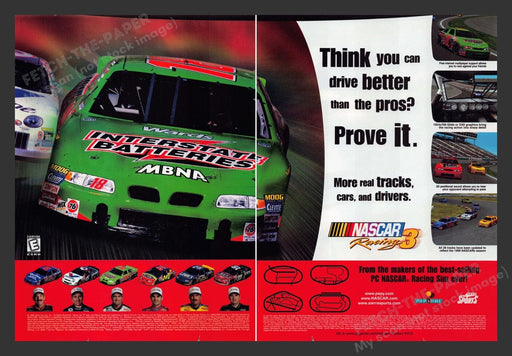 1999 Nascar Racing 3 #18 Car Video Game Print Advertisement 2pgs Fetch the Paper!