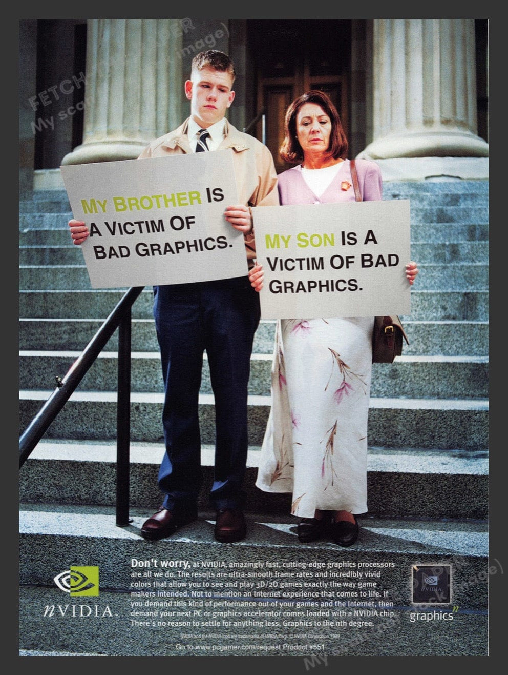 NVIDIA Graphics Brother & Son Victim 1990s Video Game Print Ad 1999 ...