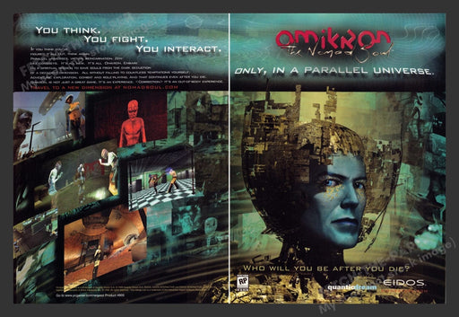 1999 Omikron: The Nomad Soul Video Game Print Ad (2 pgs)