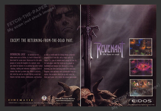 1999 Revenant "Returning from the dead" Video Game Print Advertisement 2 pgs