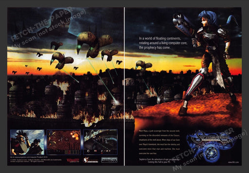 1999 Septerra Core: Legacy of the Creator Video Game Print Advertisement (2 pgs) Fetch the Paper!