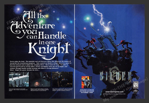 1999 Silver "All the adventure..in one knight" Video Game Print Ad 2pgs