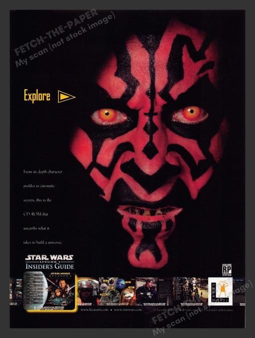 1999 Star Wars Episode 1 Insider's Guide Video Game Print Advertisement