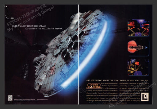 1999 Star Wars: X-Wing Alliance Video Game Print Advertisement (2 pgs)
