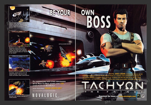 1999 Tachyon: The Fringe Video Game Print Advertisement 2pgs