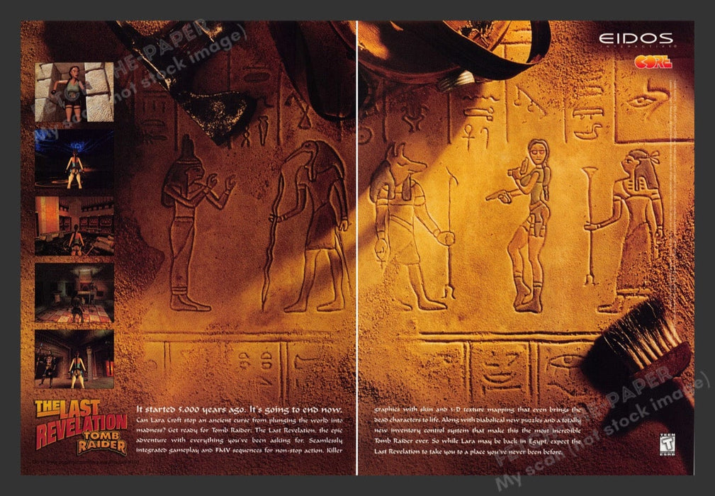 1999 Tomb Raider: The Last Revelation Video Game Print Advertisement (2 pgs)