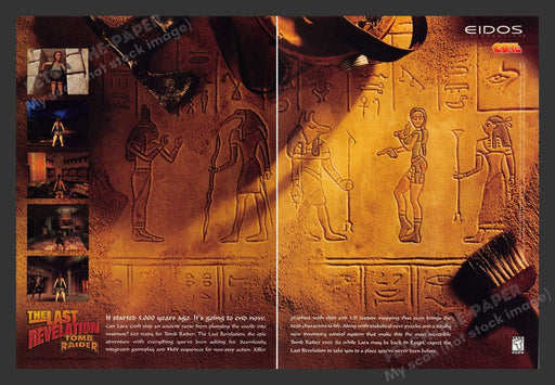 1999 Tomb Raider: The Last Revelation Video Game Print Advertisement (2 pgs)