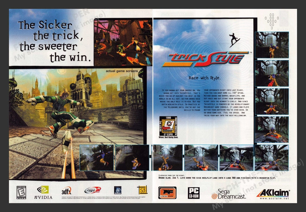 1999 Trick Style Video Game Print Advertisement (2 Pages)