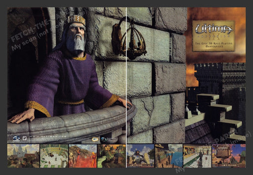 1999 Ultima Ascension IX Castle Video Game Print Ad (2 pgs)