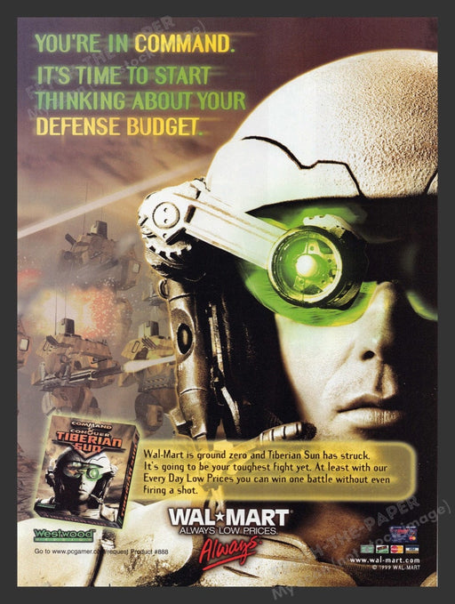 1999 Wal-Mart Command & Conquer: Tiberian Sun Video Game Print Advertisement