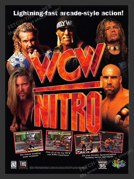 1999 WCW Nitro Wrestling Pro Video Game Print Advertisement