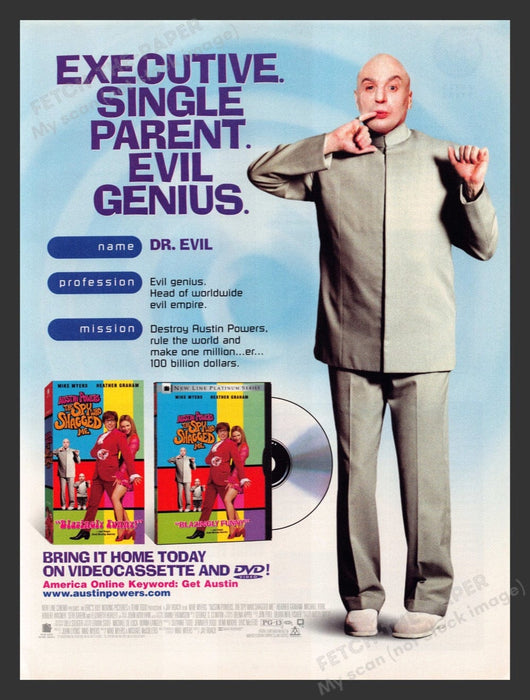 2000 Austin Powers The Spy Who Shagged Me Movie Release Print Advertisement Ad