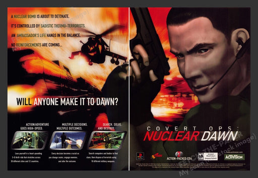 2000 Covert Ops: Nuclear Dawn Video Game Print Advertisement (2 Pages)
