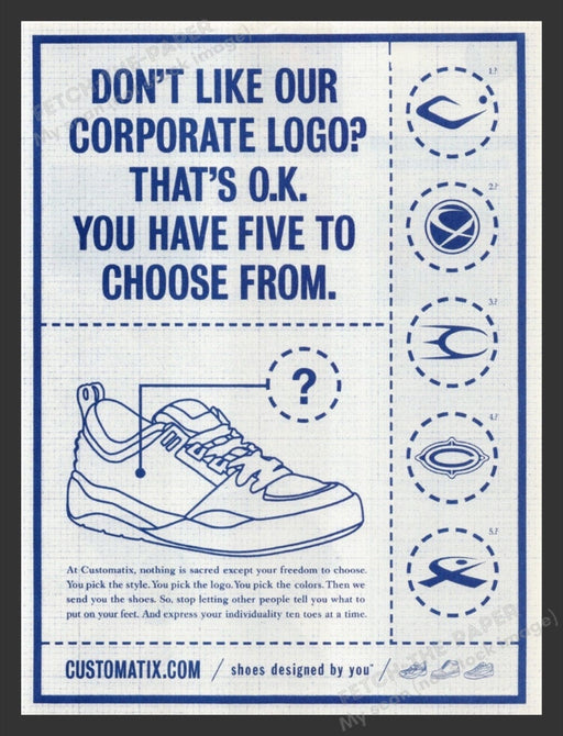 2000 Customatix Shoes Designed by You Print Advertisement Ad