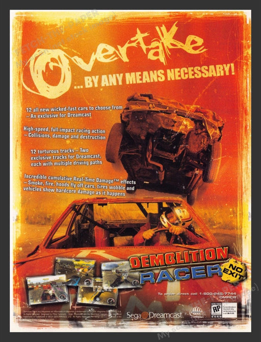 2000 Demolition Racer "No Exit" Video Game Print Ad